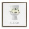 Stupell Industries Flush Floral Toilet Floating Frame By Lettered and Lined